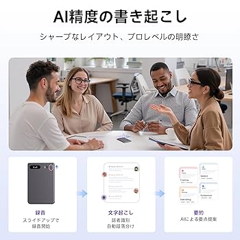 AI ボイスレコーダー ワンタッチ録音 文字起こし 楽天市場】AI ボイスレコーダー LEACCO 1200分文字起こし 要約
